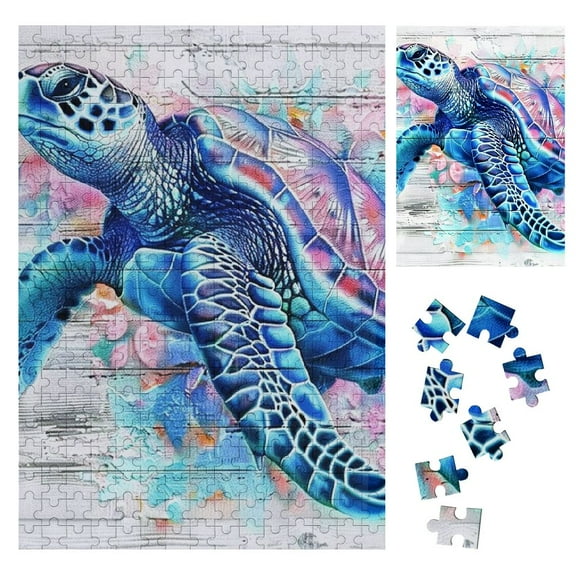 BCIIG Turtle Wooden Jigsaw Puzzle Vertical Challenging Difficult Wood Puzzles for Adults - Ideal Wooden Gift for Family Friends 300PCS