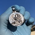 thumbnail image 7 of Euphanasia Pendant Hip Hop Medallion Angel Of Death Euthanasia Plain 925 Sterling Silver Round Charm 1.25", 7 of 7
