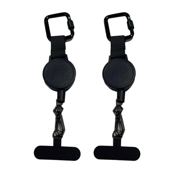 Anti-Theft Phone Tether with Belt Clip Retractable Steel Line Universal Locking Carabiner Prevent Drops Phone Leash for Travel Hiking