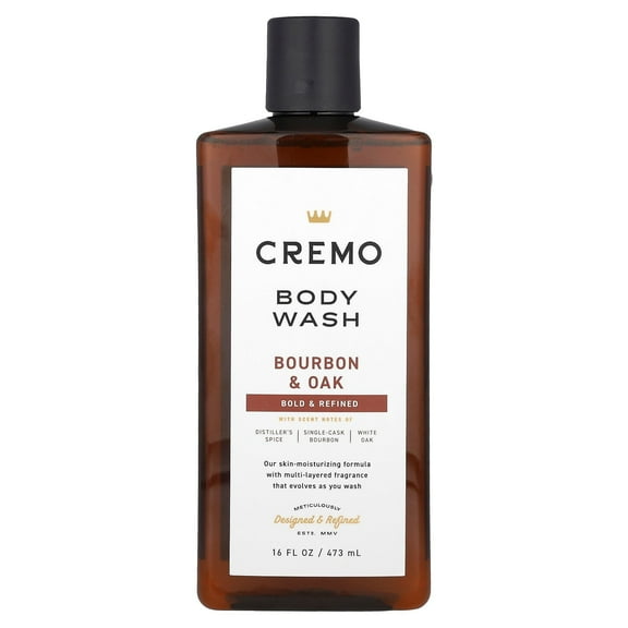 Cremo All Season Body Wash, Bourbon and Oak, 16 Oz, 2 Pack