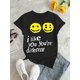 thumbnail image 2 of Camiseta de mujer de verano con Cuello RedondoBreezy Style, Women's Casual joyful Face Graphic Tee - Comfy Crew Neck Short Sleeve T-Shirt, Perfect for Summer & SportsFather's Day, Mother's Day, New, 2 of 7
