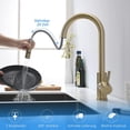 thumbnail image 1 of Kitchen Faucet, Brushed Nickel Kitchen Faucet with Pull Down Sprayer, Single Handle Stainless Steel Pull Out Kitchen Faucet, 1 of 4