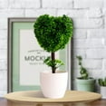 thumbnail image 3 of Twowood Fake Flower Plant Heart Shape Plum Blossom Plastic Patio Yard Simulated Flower Pot for Shelf Stand, 3 of 10