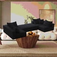 thumbnail image 5 of Modern Sponge Cloud Sofa 162"L Shaped,Free Combination with 6 Pillows, 5 of 19