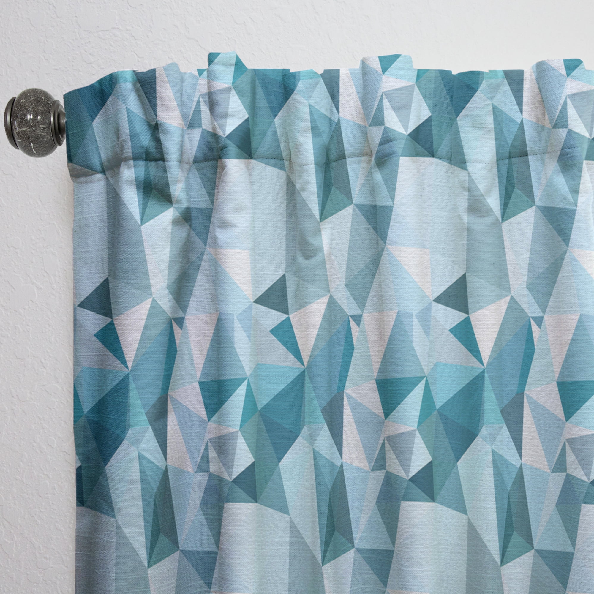 Designart 'Triangular Shapes Colourfields XXXIII' Abstract Curtain Panel