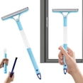 thumbnail image 2 of 1 Pc Window Squeegee 4-in-1 Window Cleaner Sponge, Soft Rubber Strip, Cleaning Brush and Spray Bottles Window Cleaning Scraper All-Purpose Spray Window Squeegee Cleaner Tool, 23"x8.46", Blue Long, 2 of 9
