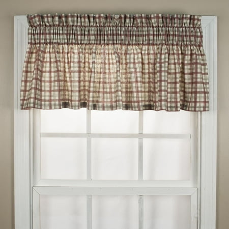 Plaid Blackout Curtains Ellis Curtain Bristol Plaid High Quality Fabric Water Proof Room Darkening Blackout Tailored Window Valance - 70 x 12