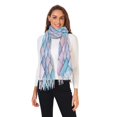 thumbnail image 2 of FORMRS Womens Scarf Winter Soft Long Big Warm Shawls Wrap Tassel Scarves, Purple Art Pattern, 2 of 9