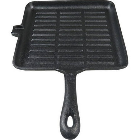 Ozark Trail Square Cast Iron Griddle with Handle, Pre-Seasoned