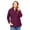 Deep Claret, variant on Plus Size Zip-Front Quilted Jacket Quilted Lightweight Coat
