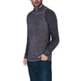 thumbnail image 2 of XRAY JEANS Mens Quarter Zip Ribbed Cable Knit Striped Pattern Pullover Sweater Long Sleeve Burgundy, 2 of 4