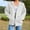 White, variant on White Womens Tops Dressy Zip Up Fashion Plain Jacket Fall Casual Trendy Women Tee Shirts