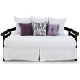 thumbnail image 2 of Pleated Bed Skirt with Split Corners for Daybeds - Three Side Coverage - 100% Brushed Microfiber Bed Skirt with 21" Inches Drop - Full Size 54" x 75" (White Solid), 2 of 7