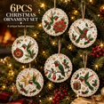 thumbnail image 6 of 6PCS Christmas Ornaments DIY Pearl Diamond Painting Kit, Rhinestone Art, Hemp Rope Included, Holiday Tree Decor, 6 Festive Designs, Pendant Style, 6 of 9