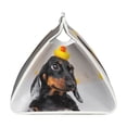 thumbnail image 3 of Lsque Dachshund Sitting in Bathtub Printed Long Tissue Box Cover Holder, Facial Paper Organizer Dispenser,Triangle with Bottom Belt, PVC Leather Decorative Organizer, 3 of 9
