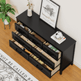 thumbnail image 6 of Homall 7-Drawer Wood Dresser for Bedroom, Large Storage Cabinet with Anti-Tip Safety and Footstool-Integrated Design, Double Classified Storage Organizer Chest for Living Room, Black, 6 of 7