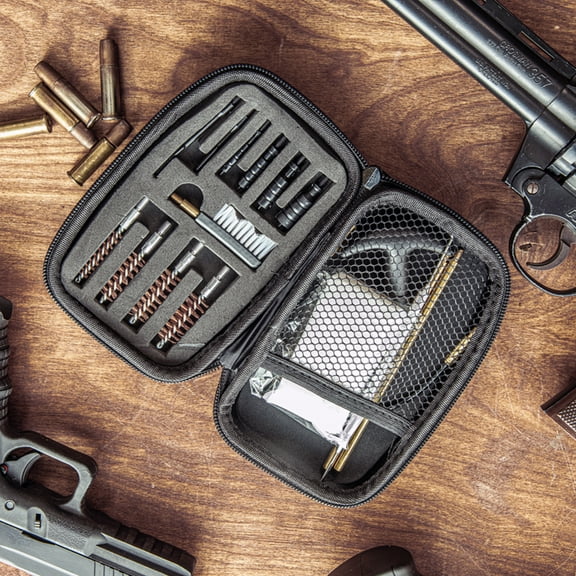 66 Piece ASR Outdoor Pistol Cleaning Kit In Zippered Shell Case