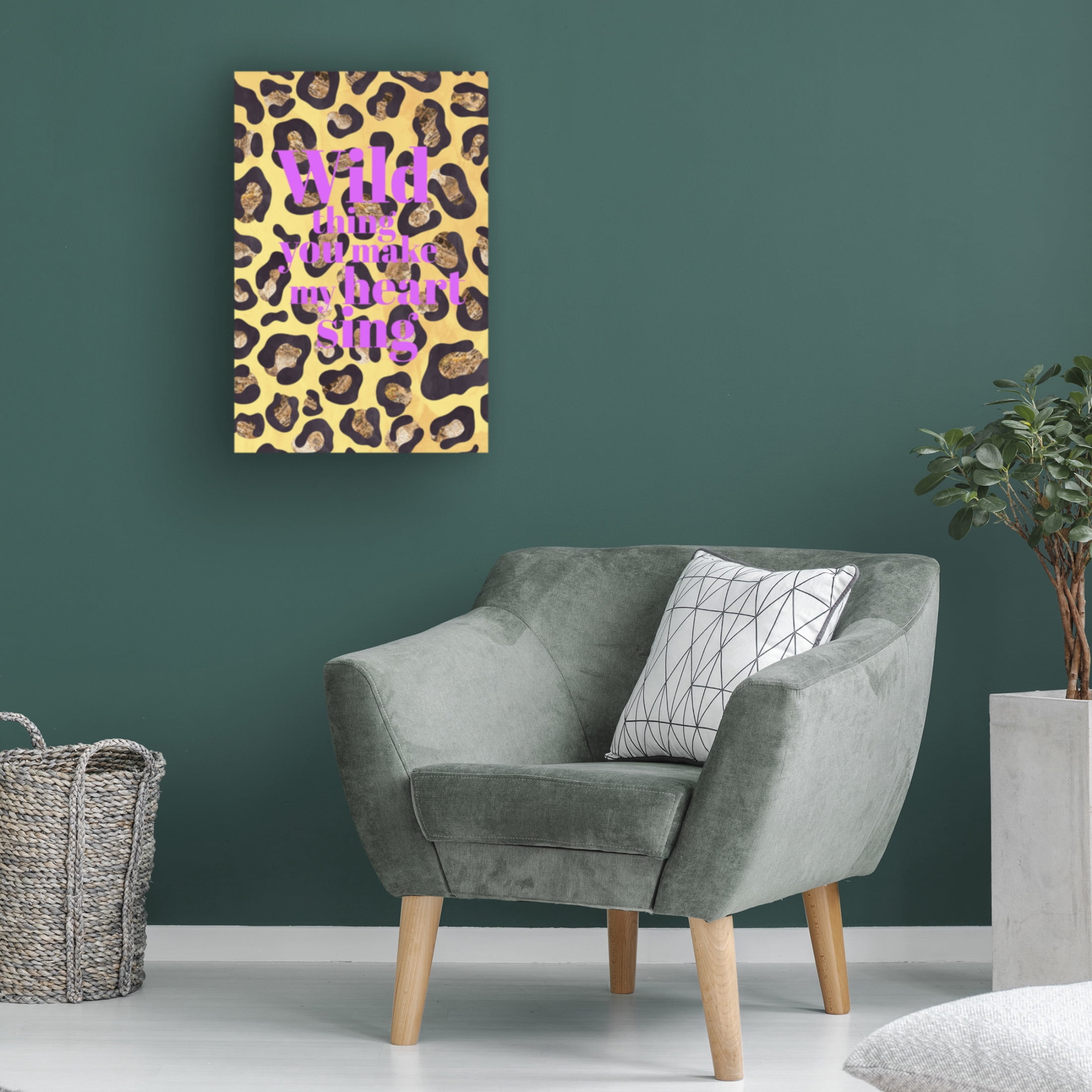 Trademark Fine Art Sarah Manovski Wild thing typography animal print Canvas Wall Art