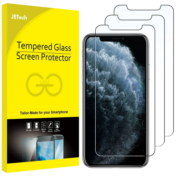Screen Protector for iPhone 11 Pro Max and iPhone Xs Max 6.5-Inch, Tempered Glass Film, 3-Pack