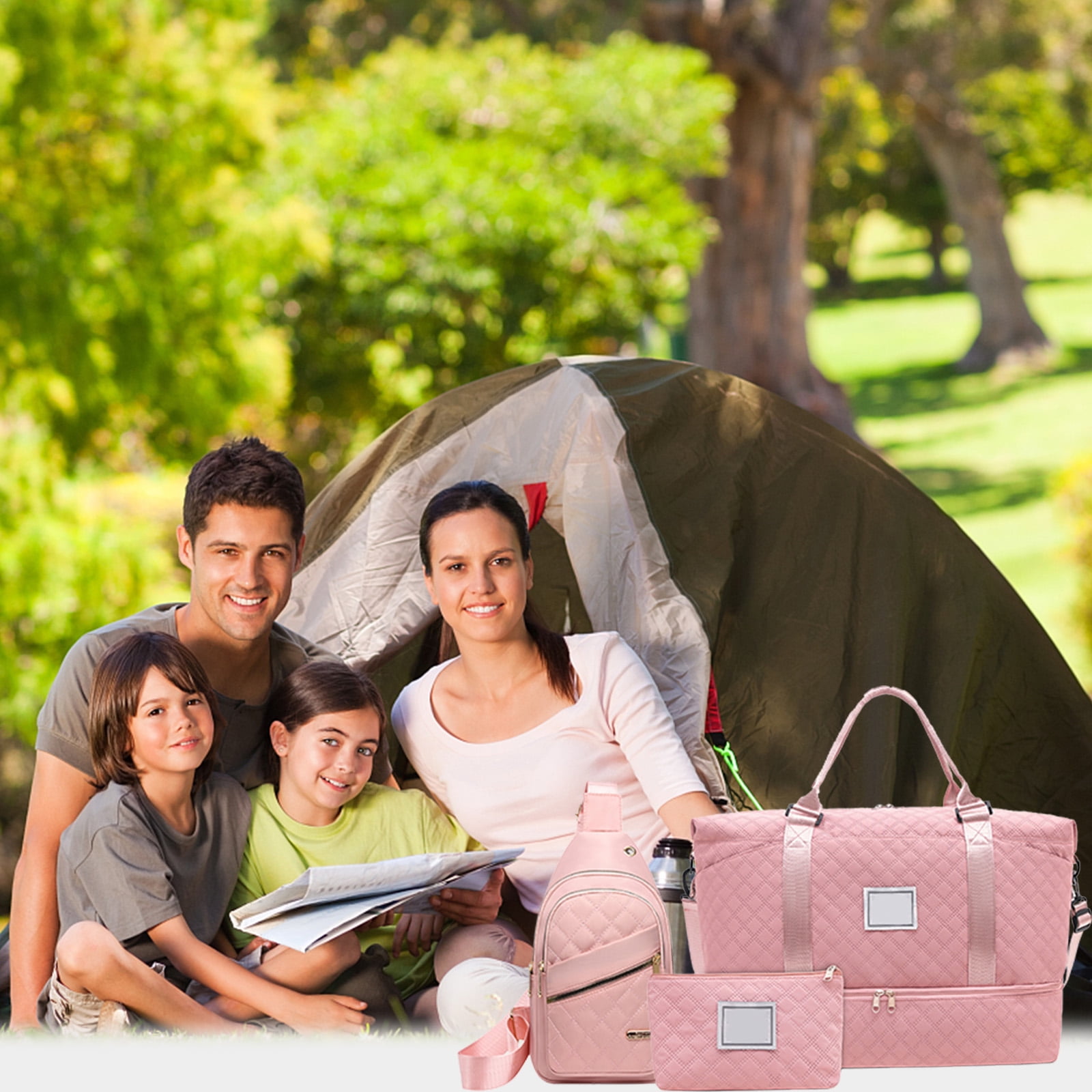 Multi Functional Travel Bag Three Piece Set Large Capacity Lightweight Travel Storage Bag Luggage Bag with Handbag And Shoulder Crossbody Bag Up to 65% Off