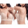 thumbnail image 2 of Kmbangi Women Invisible Push Up Bra Self-Adhesive Silicone Sticky Tube Top Backless Strapless U Shape Bralette, 2 of 7