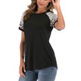 thumbnail image 5 of SAYFUT Round Neck Short Sleeve Shirts For Womens Striped Shirt Maternity Fashion Blouse Tops Casual T-Shir,Plus Size M-3XL/Red/Black/Gray, 5 of 8