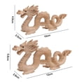 thumbnail image 5 of Tnobhg Peach Wood Chinese Dragon Figurine Bring Good Luck Wealth Carved Natural Wood Zodiac Dragon Mascot Statue Sculpture New Year Feng Shui Ornament, 5 of 8