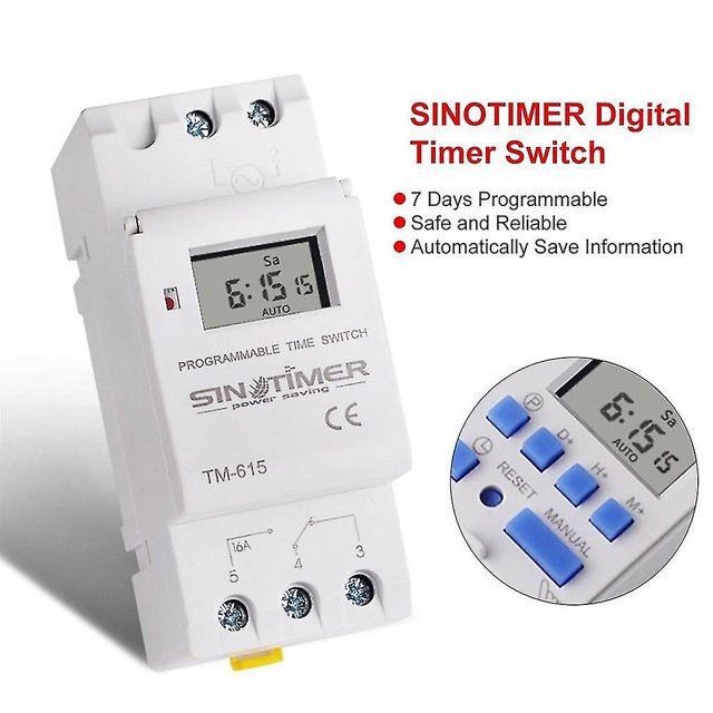 Electronic Weekly 7 Days Programable Digital Industrial Time Switch Relay Timer Control Ac 220v 16a Din Rail Mount Drop ShuxiuWang 8390613566041
