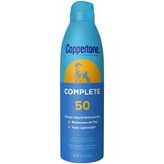 Coppertone Complete Sunscreen Spray, SPF 50 Spray Sunscreen, 5.5 Oz
