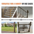 thumbnail image 2 of VEVOR Staircase Metal Balusters, 44'' x 1/2" Galvanized Steel Decorative Banister Spindles, 10 pack Deck Baluster with Hollow Double Baskets, Spiral Stair Railing with Shoes & Screws, 2 of 9