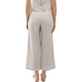 thumbnail image 2 of Amazhiyu Women's Linen Crop Pants Wide Leg Straight Pleated Front Ankle Trouser, 2 of 7