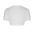 thumbnail image 3 of Timegard Womens Tops Plus Size Drop Shoulder Square Neck Short Sleeve Cute Casual Crop Tops Summer, 3 of 4