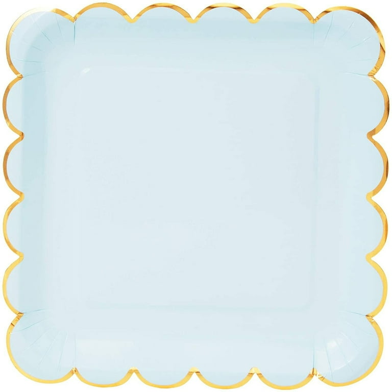 Blue square paper clearance plates