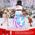 thumbnail image 6 of Yexmas 6FT Christmas Inflatable Outdoor Decoration Snowman, Built-in Rotating Disco Light,Blow Up Snow Man Wear Magic Hat Yard Decor for Xmas Holiday Lawn Yard Garden, 6 of 7