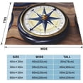 thumbnail image 4 of Compass Print Flannel Fleece Throw Blanket Soft Warm For Sofa Couch Bed Outdoor, 4 of 9