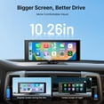 thumbnail image 2 of Pantalla de coche WonVon Wireless Car Play de 10.26 pulgadas con cámara de salpicadero 4K, 2 of 9
