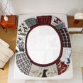thumbnail image 5 of Homewish Rustic Dog Duck Twin Sheet Sets for Men, Jungle Hunting Twin Fitted Sheet, Vintage Grey Red Patchwork Flat Sheet, Breathable Home Decor, 3 Pieces, 5 of 7