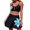 Blue-4, variant on SRZYMJ Women Ruched Tankini Set Beach Swimsuit Two Piece Bathing Suit Modest Swim Tops with Shorts Tummy Control Swimwear