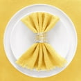 thumbnail image 6 of QZS Soft Linen Napkins,Washable Handmade Cloth for Lunch Dinner,Reusable Rustic Napkins Decorations for Wedding Party,6Pcs,16.5x16.5 inches, 6 of 6