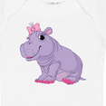 thumbnail image 4 of Inktastic Cute Purple Hippo Girls Baby Bodysuit, 4 of 5