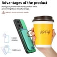 thumbnail image 4 of Classic Back Case for Motorola Moto G Power 5G 2024, with Removable Magnetic Card Slots Support Car Magnetic Mount with Finger Ring Stand Business Thin Fit Case for Moto G Power 5G 2024, Green, 4 of 7