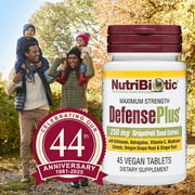 NutriBiotic DefensePlus, Immune Support with GSE, 45 Tablets