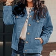 thumbnail image 5 of Yokua Women's Casual Lapel Loose Button Down Long Sleeve Corduroy Jacket with Pockets, 5 of 7