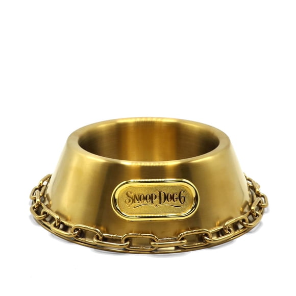 Tazón Pequeño para Mascotas Snoop Doggie Doggs Dorado Deluxe