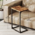 thumbnail image 3 of LEDREM Slim C‑Shaped Side Table, Slide Under Sofa & Bed, Stable Steel Frame, 26.2” Height, Compact Space-Saving Bedside Table, 3 of 6