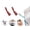 Red, variant on 1 Pair Shoe Horn Helpers, Slip On Shoe Aids for Putting On and Taking Off Shoes, TIKA