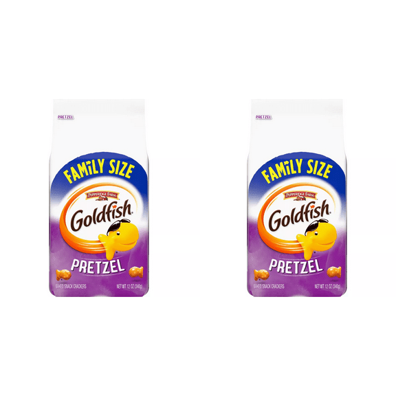 Pepperidge Farm Goldfish Pretzel Crackers Family Size - 12oz pack of 2