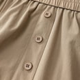 thumbnail image 5 of Gfyviroh Womens Long Skirt with Pockets High Waist Button Detail Elegant Skirt Plus Size Flowy Flare A-Line Casual Skirt, 5 of 7