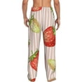 thumbnail image 3 of Sigee Strawberries Print Men's Pajama Pants - Soft Lounge Sleep Bottoms with Elastic Waistband and Pockets-Small, 3 of 9