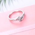 thumbnail image 2 of Sencillo y exquisito anillo de pareja de aleación Elegante anillo de dedo de configuración de dia Romacci Anillo, 2 of 6